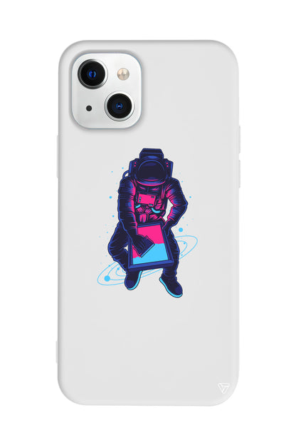 Mavi Dunya Lansman Model İçi Kadife Silikon Telefon Kılıfı