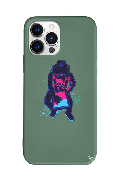 Mavi Dunya Lansman Model İçi Kadife Silikon Telefon Kılıfı