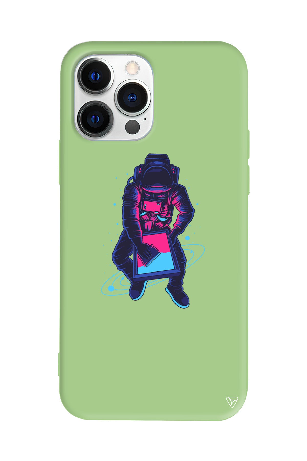 Mavi Dunya Lansman Model İçi Kadife Silikon Telefon Kılıfı