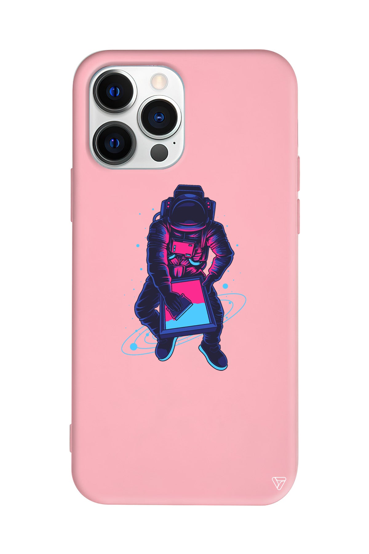 Mavi Dunya Lansman Model İçi Kadife Silikon Telefon Kılıfı