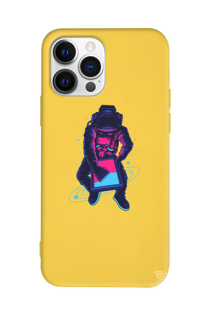 Mavi Dunya Lansman Model İçi Kadife Silikon Telefon Kılıfı