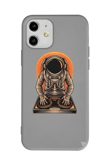 DJ Astronot Lansman Model İçi Kadife Silikon Telefon Kılıfı