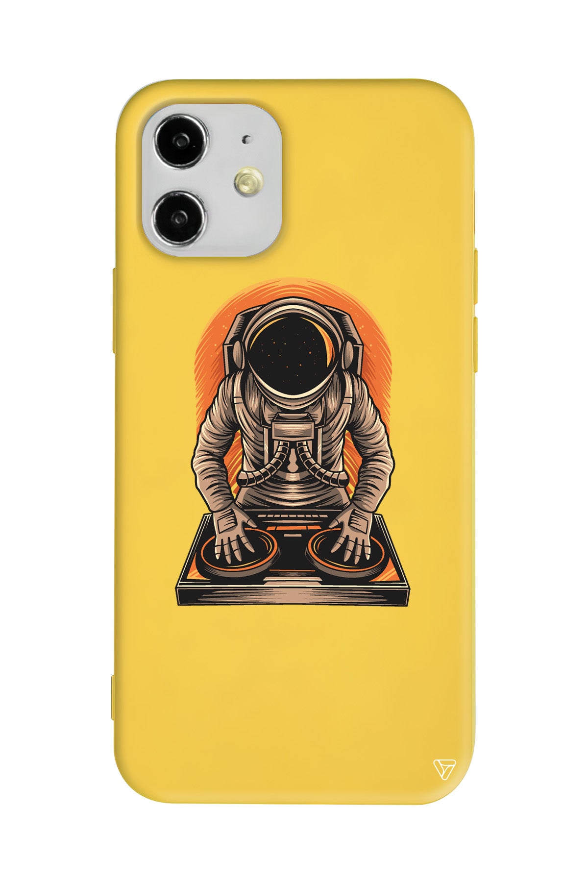 DJ Astronot Lansman Model İçi Kadife Silikon Telefon Kılıfı