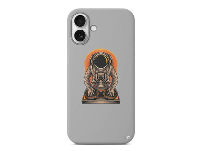 DJ Astronot Lansman Model İçi Kadife Silikon Telefon Kılıfı