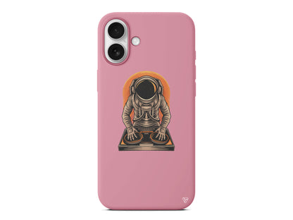 DJ Astronot Lansman Model İçi Kadife Silikon Telefon Kılıfı