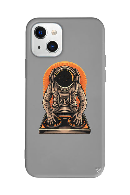 DJ Astronot Lansman Model İçi Kadife Silikon Telefon Kılıfı