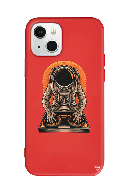 DJ Astronot Lansman Model İçi Kadife Silikon Telefon Kılıfı – Plus Serisine Özel