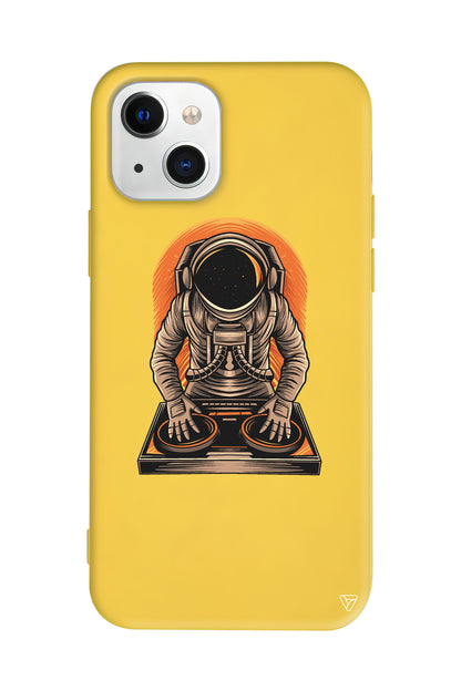 DJ Astronot Lansman Model İçi Kadife Silikon Telefon Kılıfı – Plus Serisine Özel