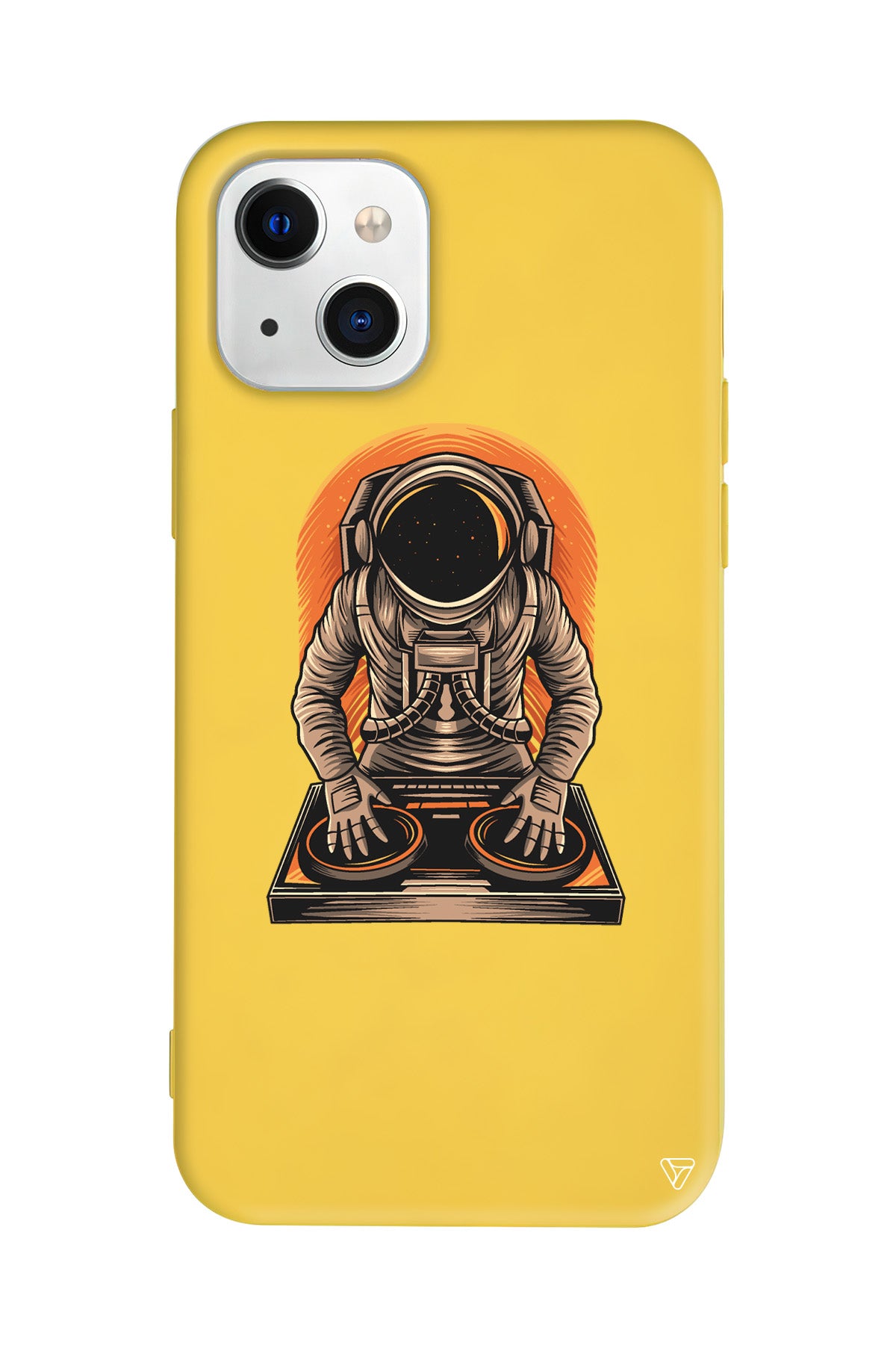 DJ Astronot Lansman Model İçi Kadife Silikon Telefon Kılıfı