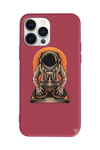 DJ Astronot Lansman Model İçi Kadife Silikon Telefon Kılıfı