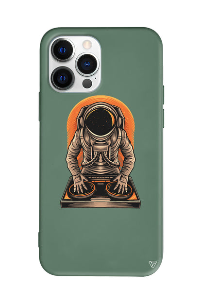 DJ Astronot Lansman Model İçi Kadife Silikon Telefon Kılıfı
