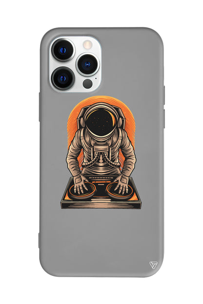 DJ Astronot Lansman Model İçi Kadife Silikon Telefon Kılıfı