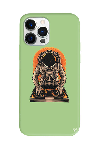 DJ Astronot Lansman Model İçi Kadife Silikon Telefon Kılıfı