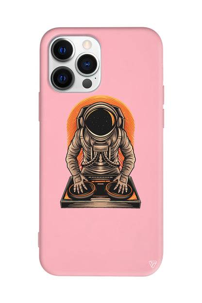 DJ Astronot Lansman Model İçi Kadife Silikon Telefon Kılıfı