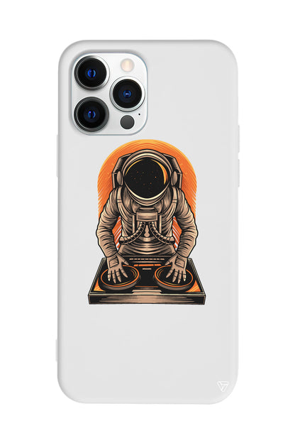 DJ Astronot Lansman Model İçi Kadife Silikon Telefon Kılıfı