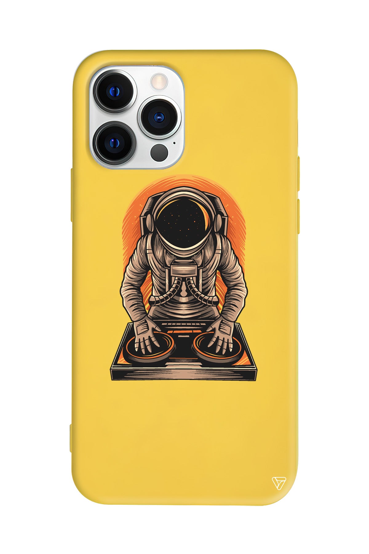 DJ Astronot Lansman Model İçi Kadife Silikon Telefon Kılıfı