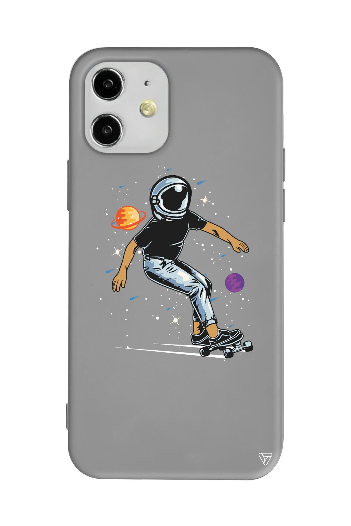 Kraterde Kaykay Lansman Model İçi Kadife Silikon Telefon Kılıfı