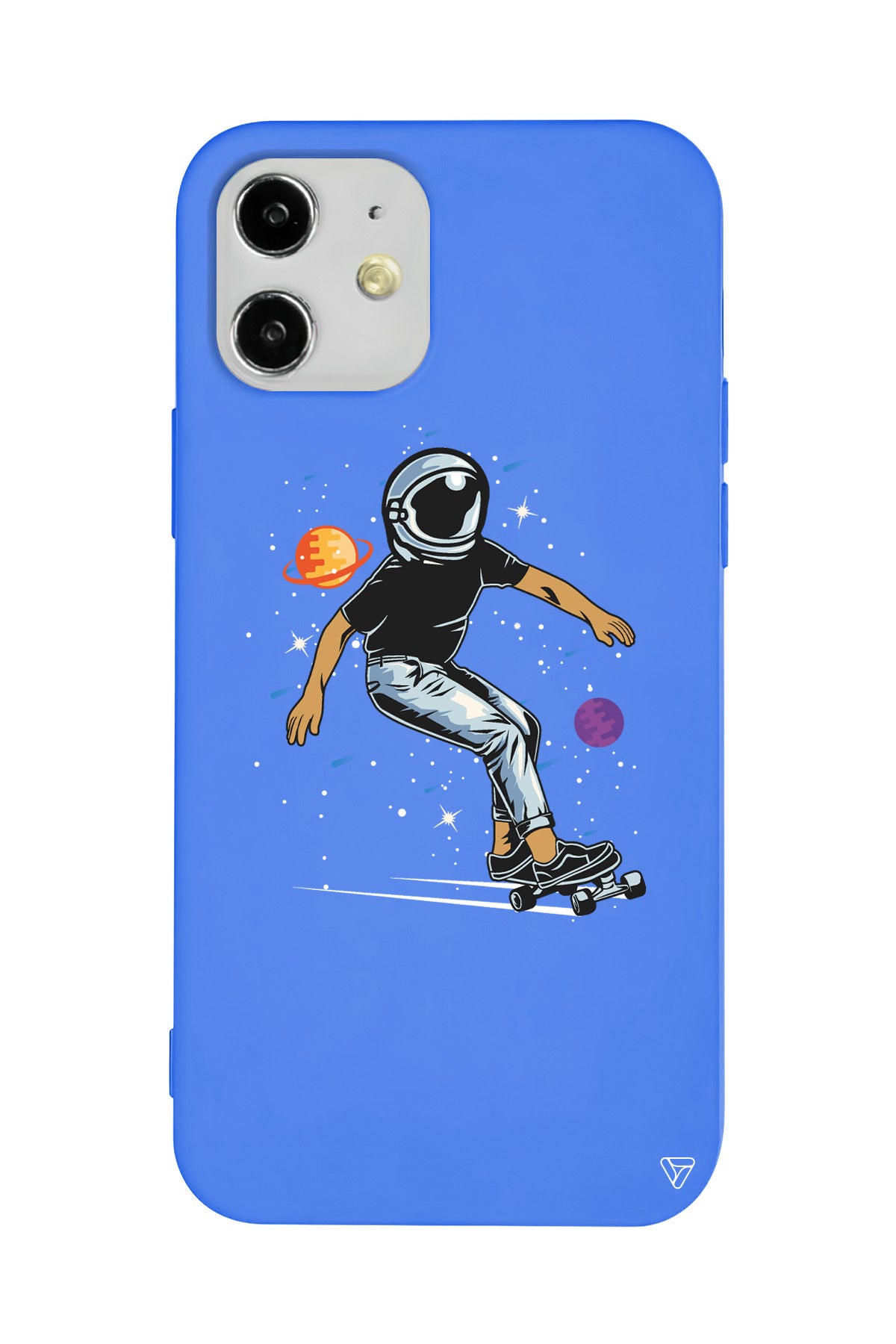 Kraterde Kaykay Lansman Model İçi Kadife Silikon Telefon Kılıfı