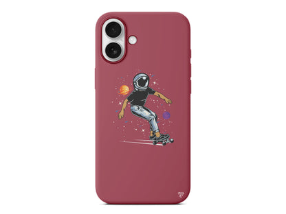 Kraterde Kaykay Lansman Model İçi Kadife Silikon Telefon Kılıfı