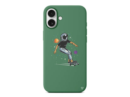 Kraterde Kaykay Lansman Model İçi Kadife Silikon Telefon Kılıfı