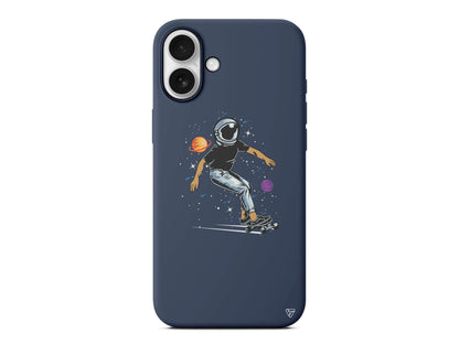 Kraterde Kaykay Lansman Model İçi Kadife Silikon Telefon Kılıfı