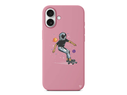 Kraterde Kaykay Lansman Model İçi Kadife Silikon Telefon Kılıfı