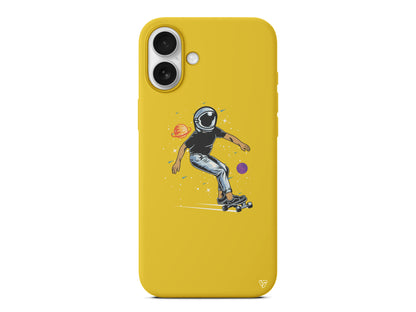 Kraterde Kaykay Lansman Model İçi Kadife Silikon Telefon Kılıfı – Plus Serisine Özel