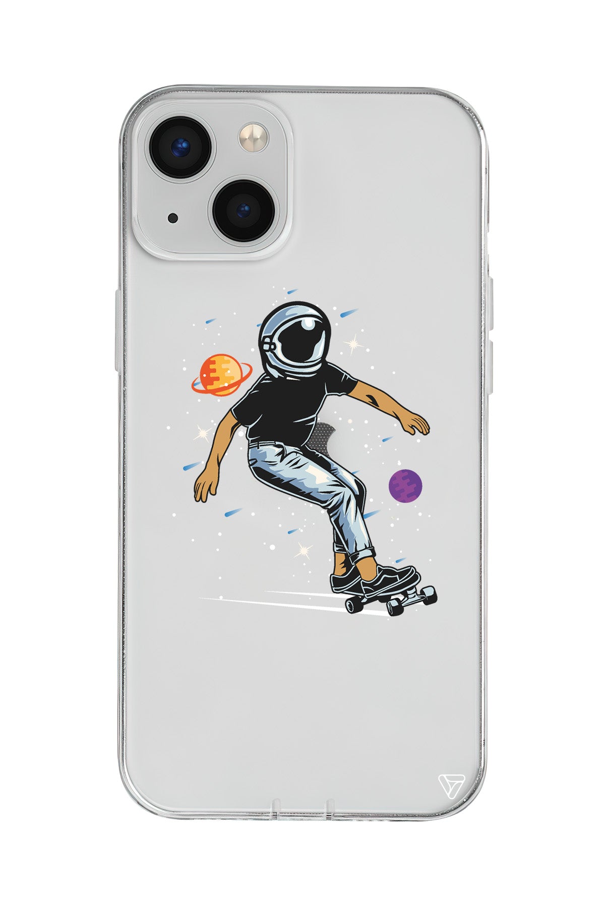 Kraterde Kaykay Lansman Model İçi Kadife Silikon Telefon Kılıfı