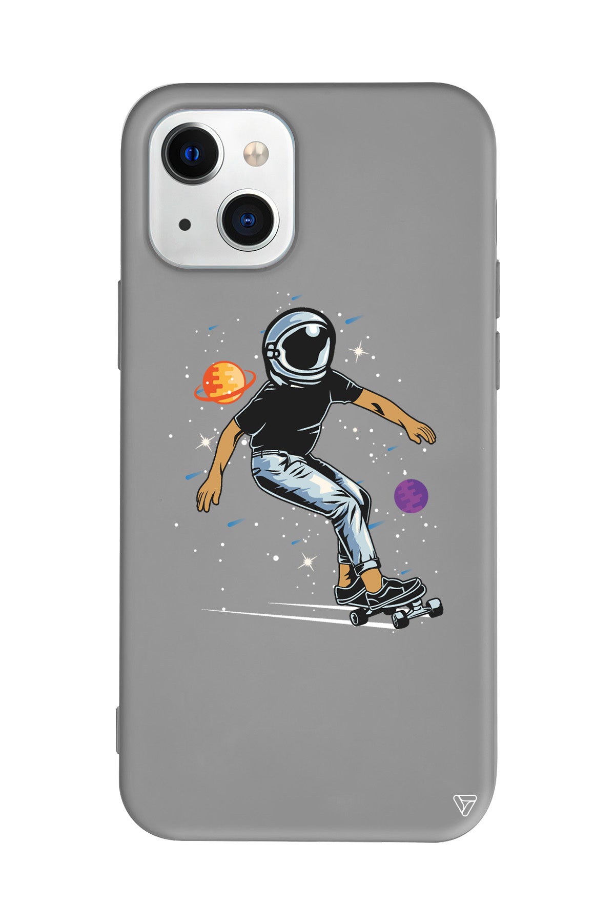 Kraterde Kaykay Lansman Model İçi Kadife Silikon Telefon Kılıfı