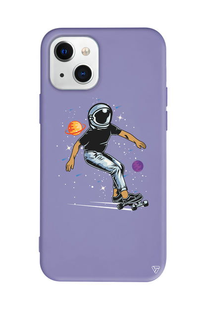 Kraterde Kaykay Lansman Model İçi Kadife Silikon Telefon Kılıfı