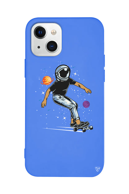 Kraterde Kaykay Lansman Model İçi Kadife Silikon Telefon Kılıfı