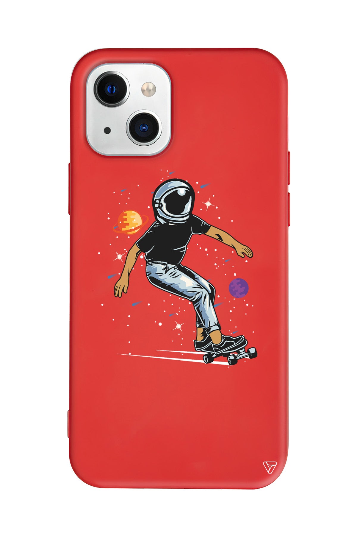 Kraterde Kaykay Lansman Model İçi Kadife Silikon Telefon Kılıfı – Plus Serisine Özel