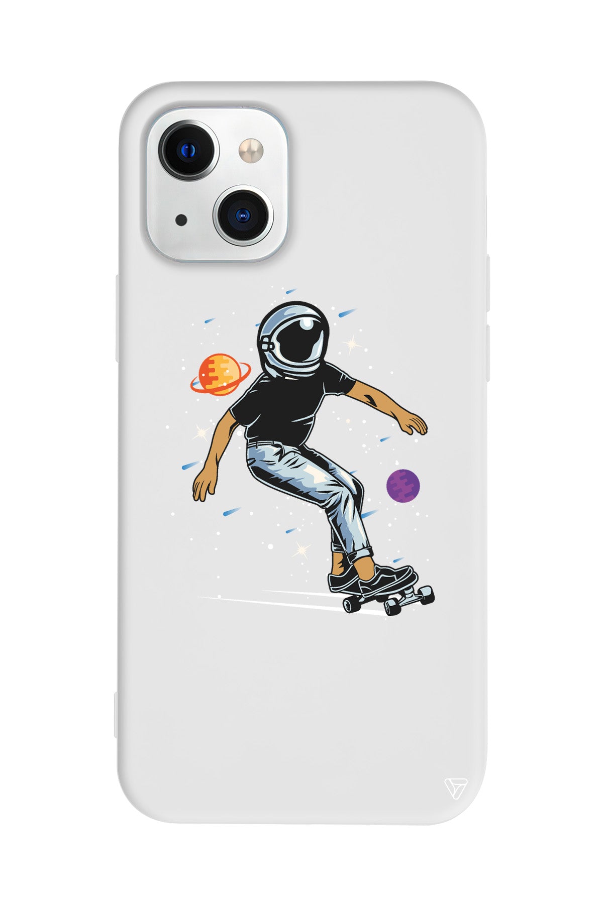 Kraterde Kaykay Lansman Model İçi Kadife Silikon Telefon Kılıfı