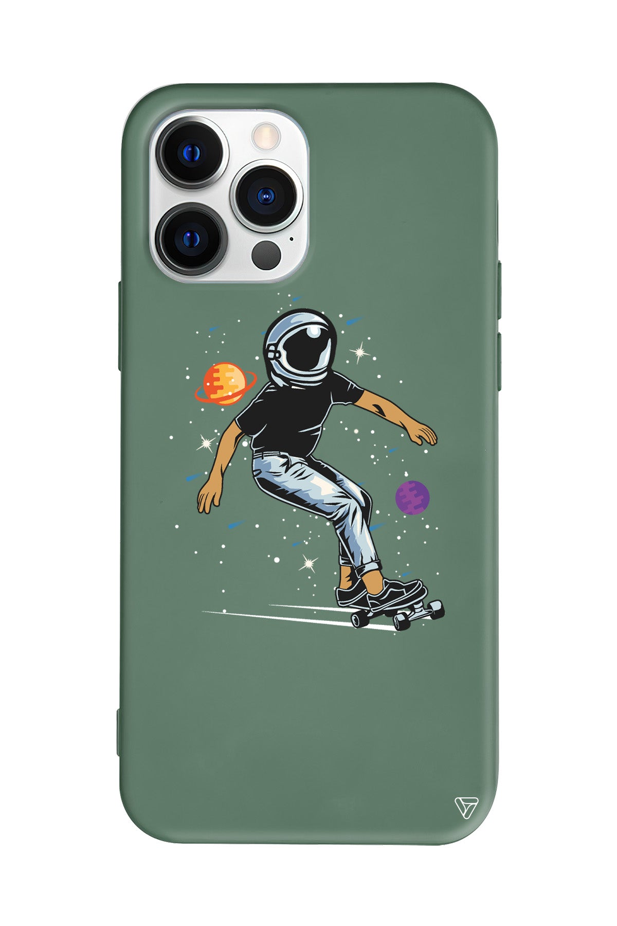 Kraterde Kaykay Lansman Model İçi Kadife Silikon Telefon Kılıfı