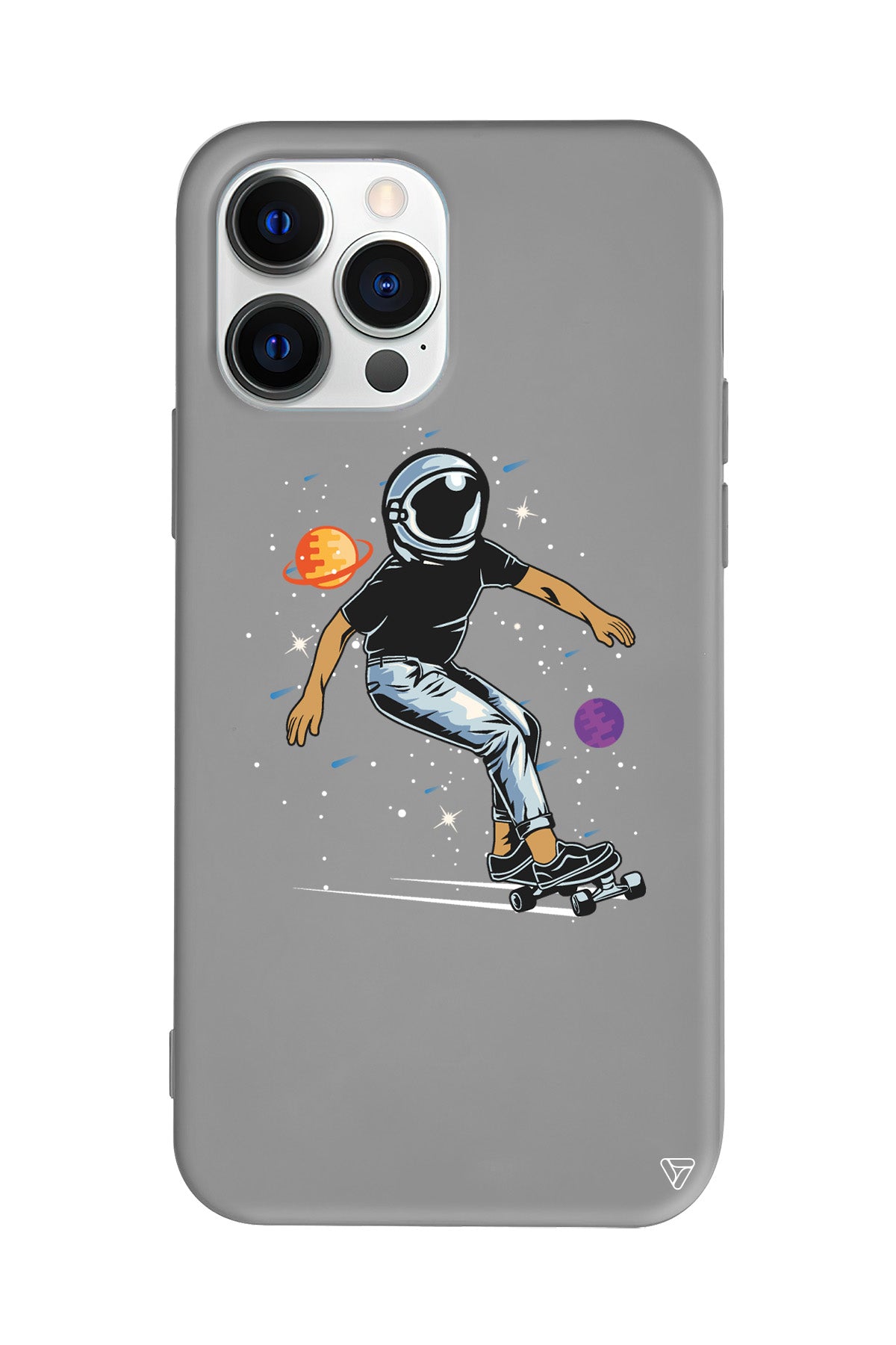 Kraterde Kaykay Lansman Model İçi Kadife Silikon Telefon Kılıfı