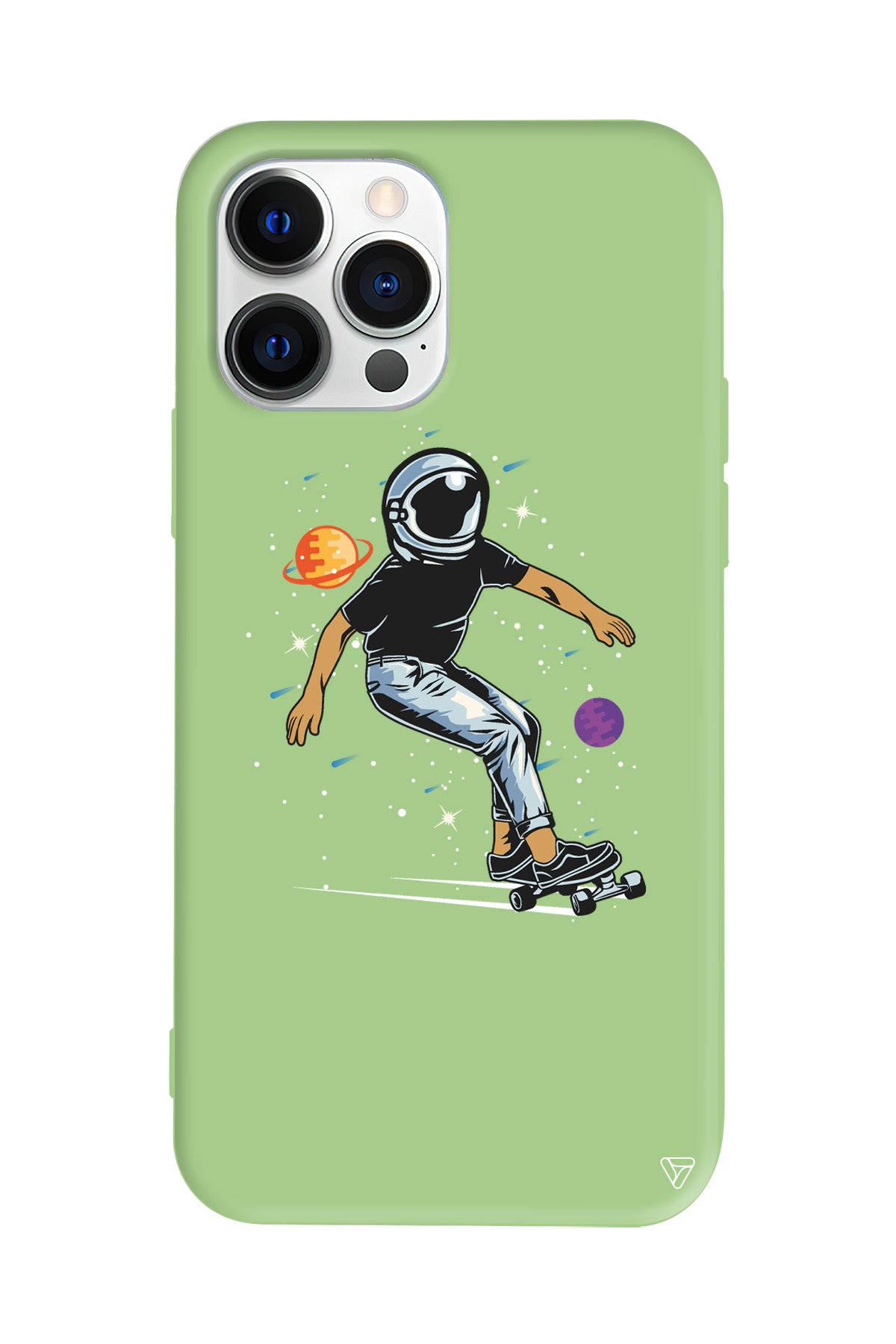 Kraterde Kaykay Lansman Model İçi Kadife Silikon Telefon Kılıfı