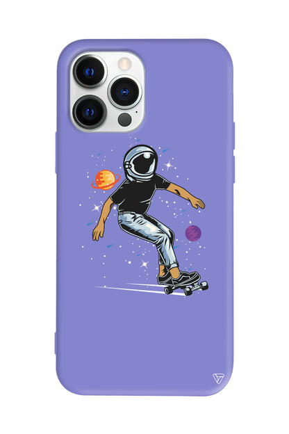 Kraterde Kaykay Lansman Model İçi Kadife Silikon Telefon Kılıfı