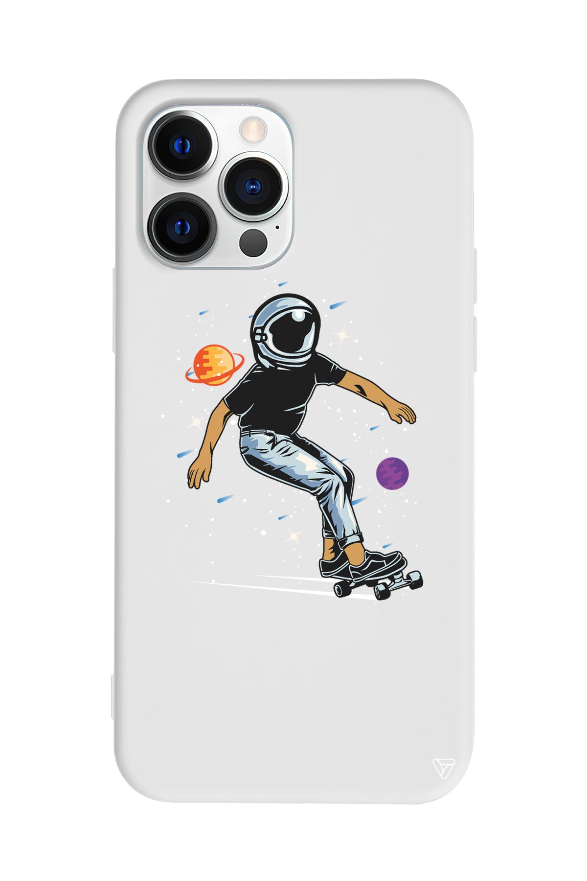 Kraterde Kaykay Lansman Model İçi Kadife Silikon Telefon Kılıfı