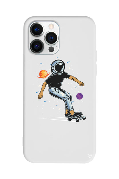 Kraterde Kaykay Lansman Model İçi Kadife Silikon Telefon Kılıfı