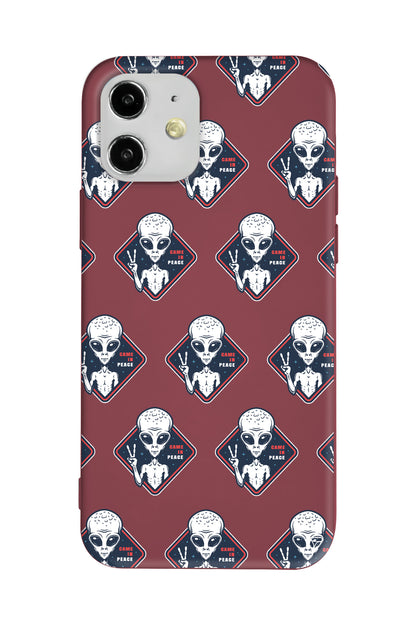 Aliens Lansman Model İçi Kadife Silikon Telefon Kılıfı