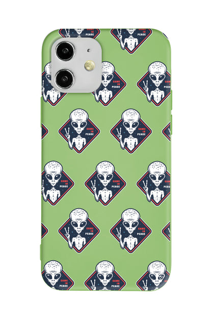 Aliens Lansman Model İçi Kadife Silikon Telefon Kılıfı