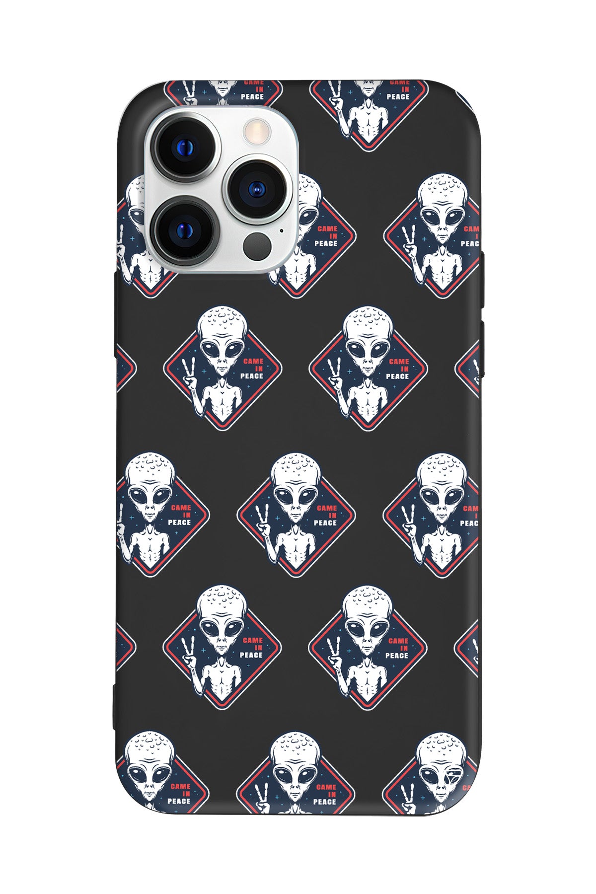 Aliens Lansman Model İçi Kadife Silikon Telefon Kılıfı