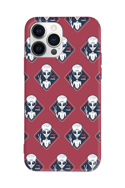 Aliens Lansman Model İçi Kadife Silikon Telefon Kılıfı