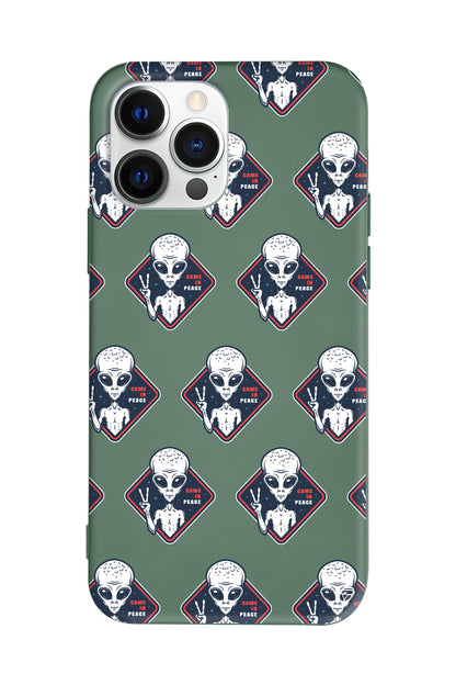 Aliens Lansman Model İçi Kadife Silikon Telefon Kılıfı