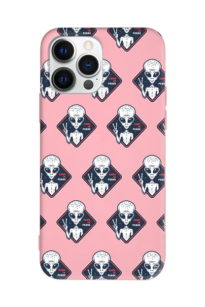 Aliens Lansman Model İçi Kadife Silikon Telefon Kılıfı