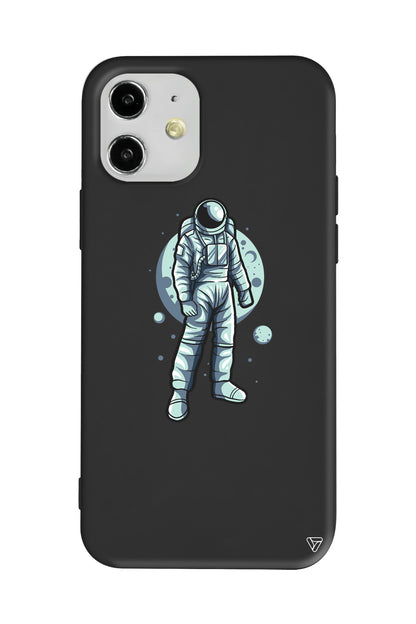 Astronot Lansman Model İçi Kadife Silikon Telefon Kılıfı