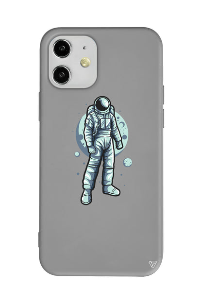 Astronot Lansman Model İçi Kadife Silikon Telefon Kılıfı