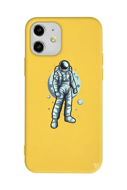 Astronot Lansman Model İçi Kadife Silikon Telefon Kılıfı
