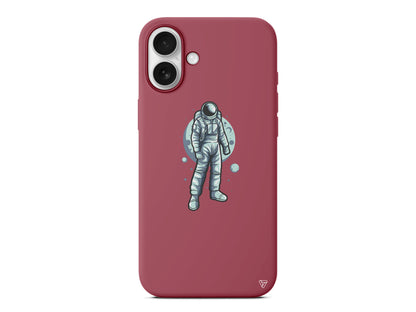 Astronot Lansman Model İçi Kadife Silikon Telefon Kılıfı