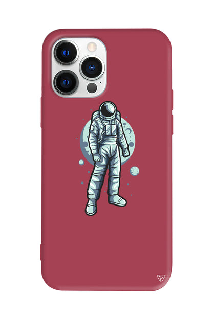 Astronot Lansman Model İçi Kadife Silikon Telefon Kılıfı